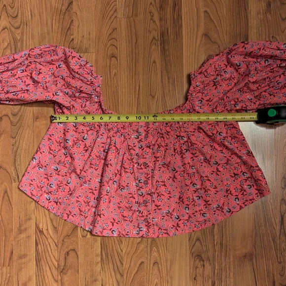 NWOT Free People James Smocked Pink Floral Top, Size Small - Picture 8 of 12